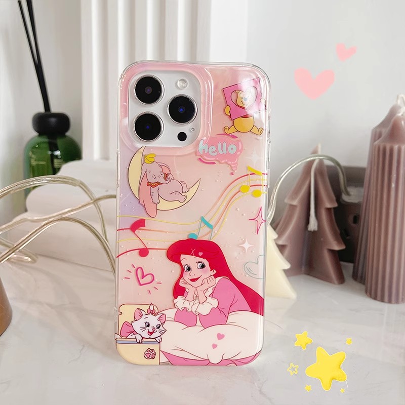 17双层iphone15promax手机壳16手腕绳适用女苹果15pro卡通可爱保护套14plus迪士尼公主13少女心12小众11原创 - 图1