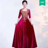 容悦公主 Новый бархатный хор костюмы, длинные юбки, костюмы припев, платья для хора сценического хора, Национальный день