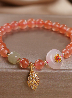 天然南红玛瑙手链女新中式手串