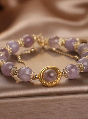 ins小众设计紫水晶手链女高级感