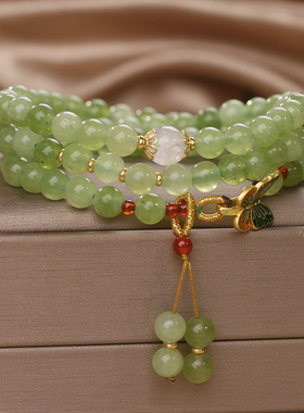 新中式复古多层天然石水晶手链女