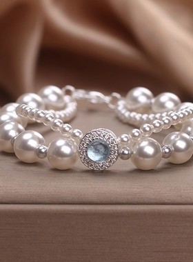 巴洛克双层珍珠手链女小众高级感