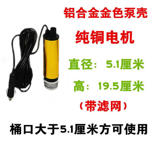 抽油泵柴油泵12V24伏220V抽水泵电动点烟器接头小型抽油器加油机-图0