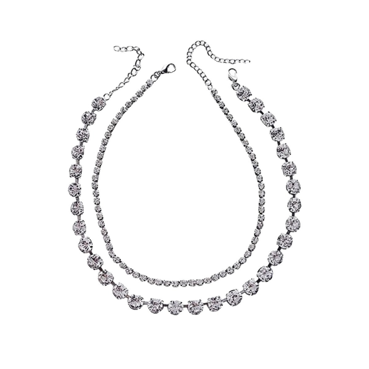 欧美轻奢时尚水钻choker女项链满钻束颈链性感百搭锁骨链项链女 - 图3