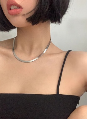 锁骨链不掉色颈链钛钢锁骨链情侣