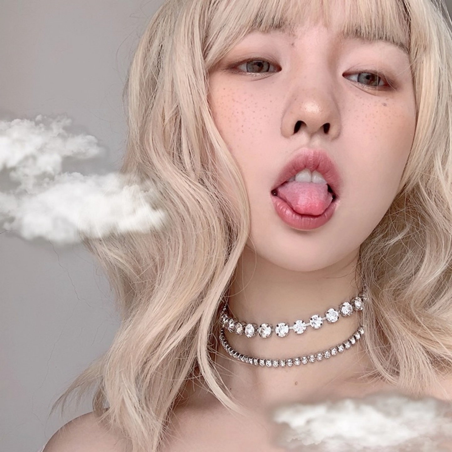 欧美轻奢时尚水钻choker女项链满钻束颈链性感百搭锁骨链项链女 - 图0