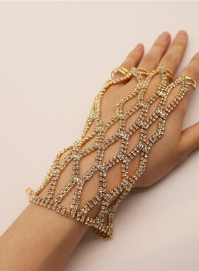 茉本女电镀戒指链复古手链