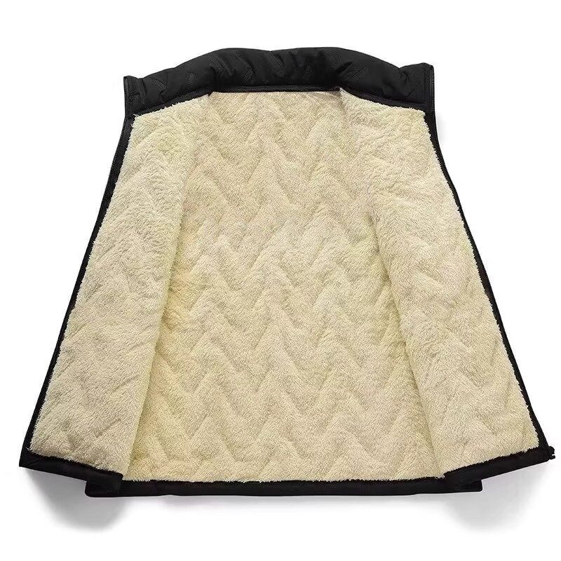 工厂直销男马甲羊羔绒秋冬加绒加厚保暖马甲立领大码背心防风外套,淘宝优惠券,粉丝福利购,淘宝优惠卷