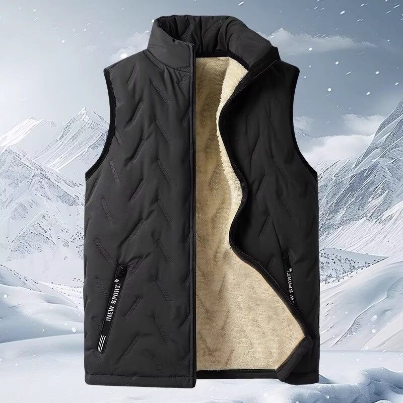 工厂直销男马甲羊羔绒秋冬加绒加厚保暖马甲立领大码背心防风外套,淘宝优惠券,粉丝福利购,淘宝优惠卷