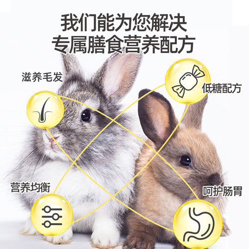 兔粮兔子食物成兔粮母兔饲料兔子饲料家兔幼兔粮肉兔食物40斤80斤 - 图0