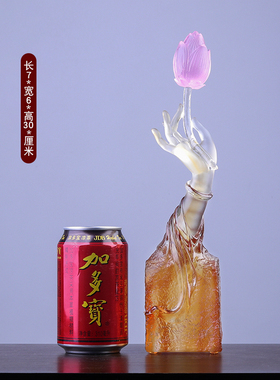琉璃佛手莲花摆件客厅佛堂神台居家供奉用品桌面装饰工艺品