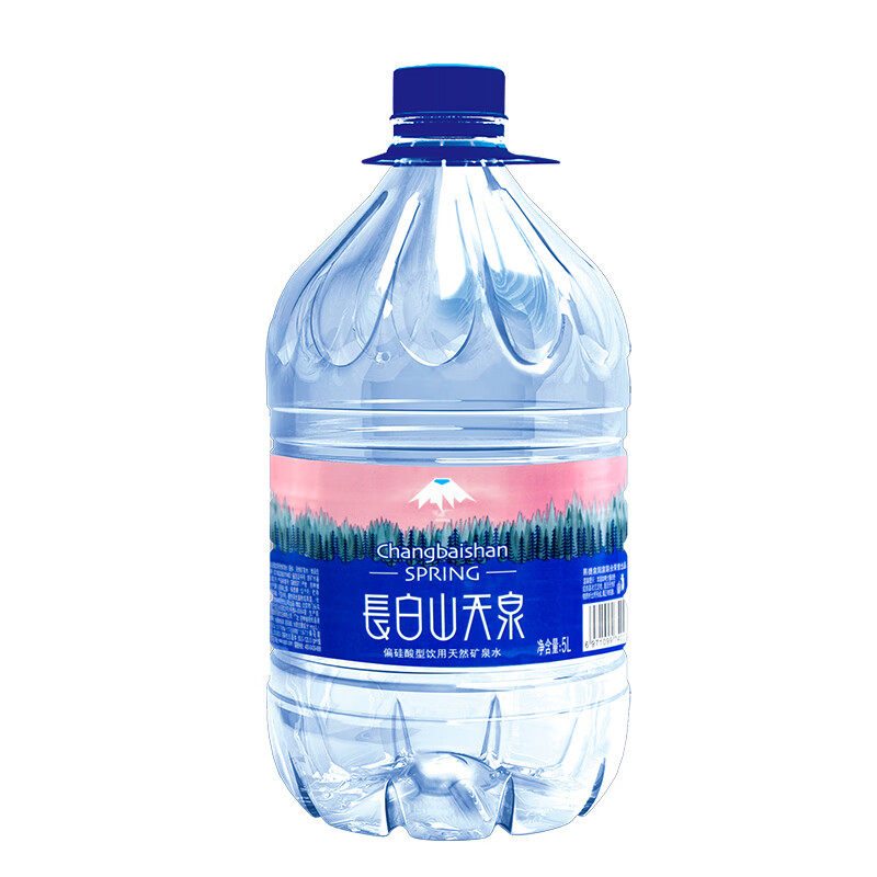 长白山天泉天然矿泉水5L*4桶整箱包邮家庭办公室大桶装水泡茶水