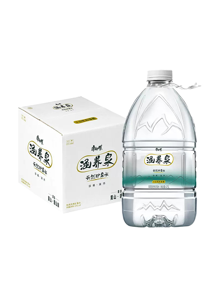 康师傅涵养泉天然矿泉水4.5L*4桶*2箱整箱包邮大桶装饮用水泡茶水-图3