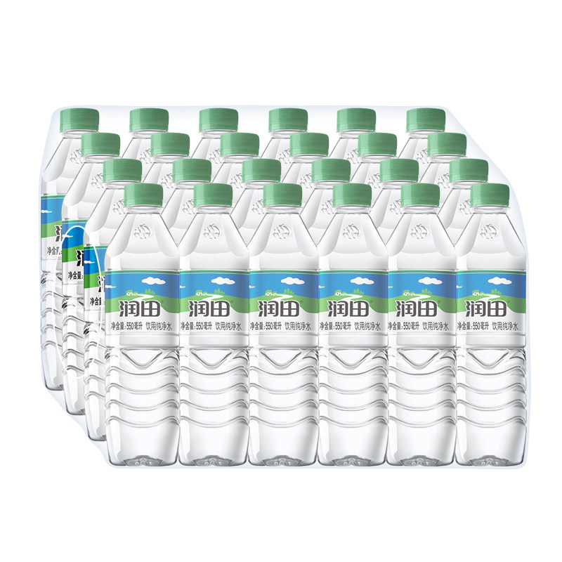 润田饮用纯净水550ml*24瓶整箱包邮小瓶装饮用水非矿泉水特批价,淘宝优惠券,粉丝福利购,淘宝优惠卷