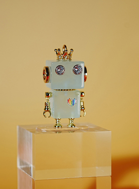 原创小清新可爱风机器人挂件