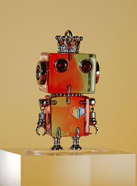 手工毛衣链挂坠机器人