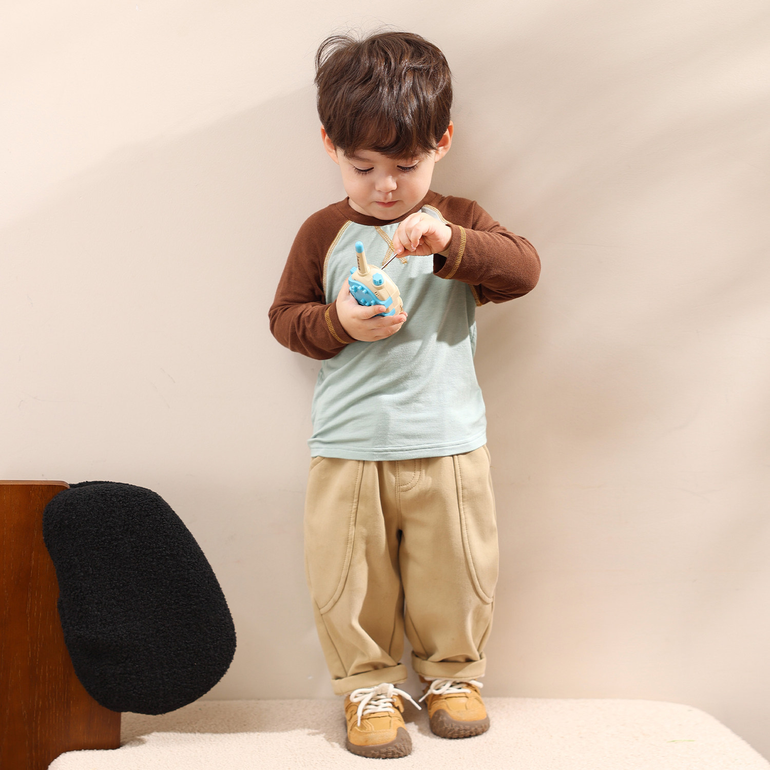 小O爸男婴童 宝宝长袖t恤秋冬季2025新款婴儿内搭软糯打底衫,淘宝优惠券,粉丝福利购,淘宝优惠卷