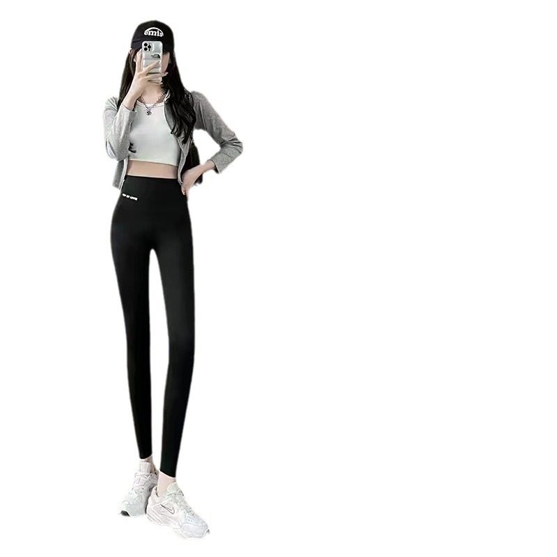 学生加绒裤收腹提臀九分春夏薄款腰口印字鲨鱼裤女外穿瑜伽打底裤,淘宝优惠券,粉丝福利购,淘宝优惠卷