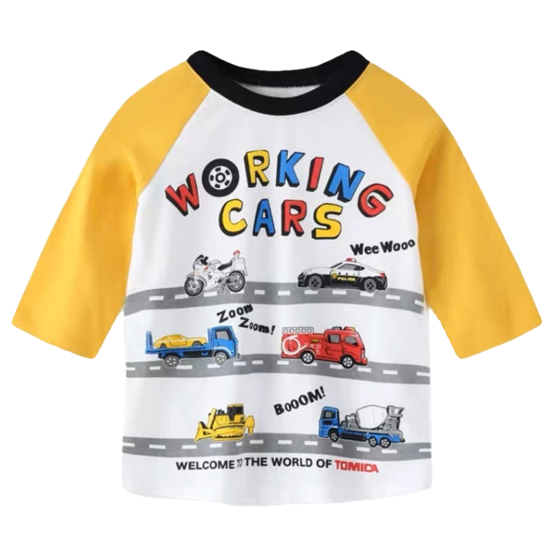 日系童装春秋儿童T恤宝宝纯棉七分袖上衣中大童打底衫薄中袖t恤,淘宝优惠券,粉丝福利购,淘宝优惠卷