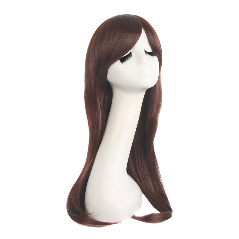 潼漫 cos假发女微卷长发动漫高温丝深棕色齐斜刘海万用70cm全头套,淘宝优惠券,粉丝福利购,淘宝优惠卷