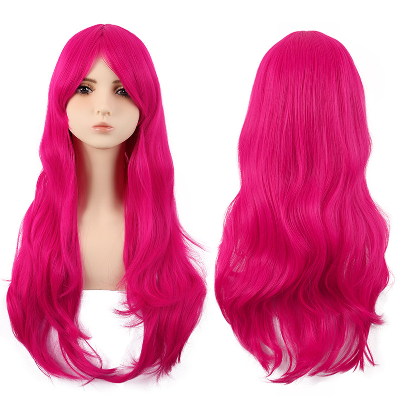 潼漫 cos假发女微卷长发70CM斜齐刘海宫园薰金色玫红银白多色头套,淘宝优惠券,粉丝福利购,淘宝优惠卷