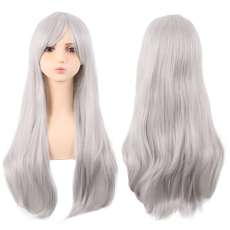 潼漫 cos假发女微卷长发70CM斜齐刘海宫园薰金色玫红银白多色头套,淘宝优惠券,粉丝福利购,淘宝优惠卷