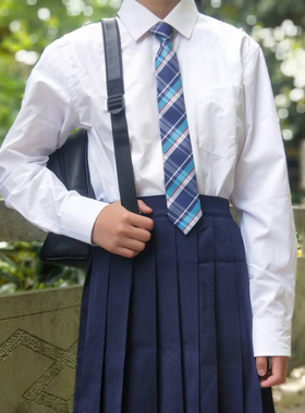 男女初高中校服领带领花套装格子英伦学院风免打结拉链易拉得