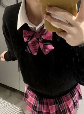 津御中/小杏中/小玫jk格裙同格小物平角羽根领结dk免打领带配饰
