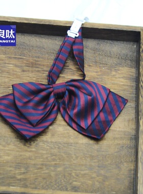 JK领结韩版休闲羽根女生蝴蝶结 纯色尖角领花 女士领结领花