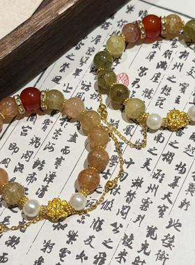 2025新款中式女款莲花古风超仙手链ins高颜值爆款闺蜜马面裙手链