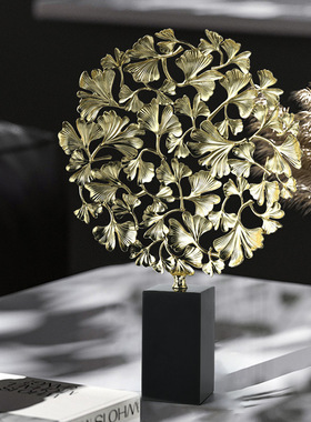 银杏叶系列艺术摆件高级感