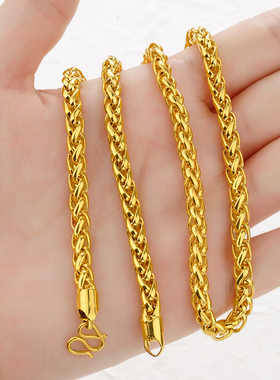 越南沙金大项链男女镀佛珠首饰