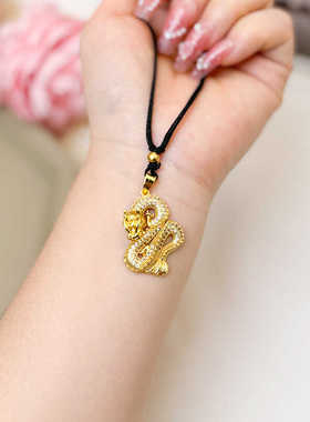 古法传承饰品盘龙项链越南沙金