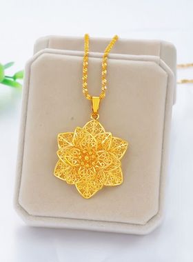 越南沙金项链吊坠女久久不掉色