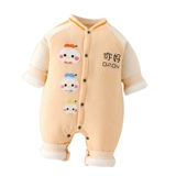 Детская одежда для новорожденных, демисезонный пуховик, удерживающий тепло комплект, утепленное детское боди для выхода на улицу