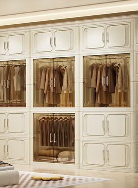 Free installation folding storage cabinet household wardrobe