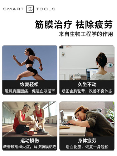 SMART TOOLS美国多功能肌肉专业筋膜刀全套健身放松按摩理疗大M刀 - 图3