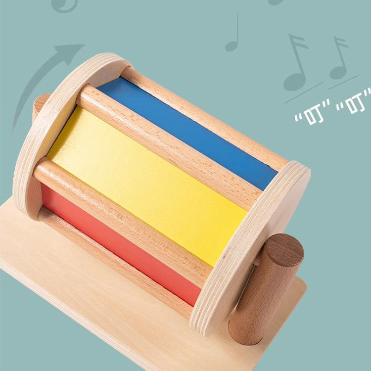 蒙氏早教教具彩虹纺织鼓婴幼儿0-3岁宝宝儿童益智玩具木制旋转鼓,淘宝优惠券,粉丝福利购,淘宝优惠卷