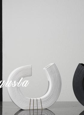 简约创意个性客厅茶几插干花瓶餐厅吧台玄关柜花器样板间别墅摆件