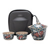 Ceramic travel tea set Kung Fu tea set Outdoor camping equipment Portable Quick Customer Cup Storage Bag One Pot Two Cups