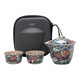 Ceramic travel tea set Kung Fu tea set Outdoor camping equipment Portable Quick Customer Cup Storage Bag One Pot Two Cups