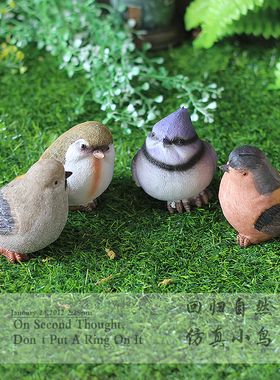 阳台田园风树脂仿真假鸟小动物