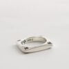Jinxin handmade 925 sterling silver square cross flower ring for men and women, couple ring, tail ring, niche personality