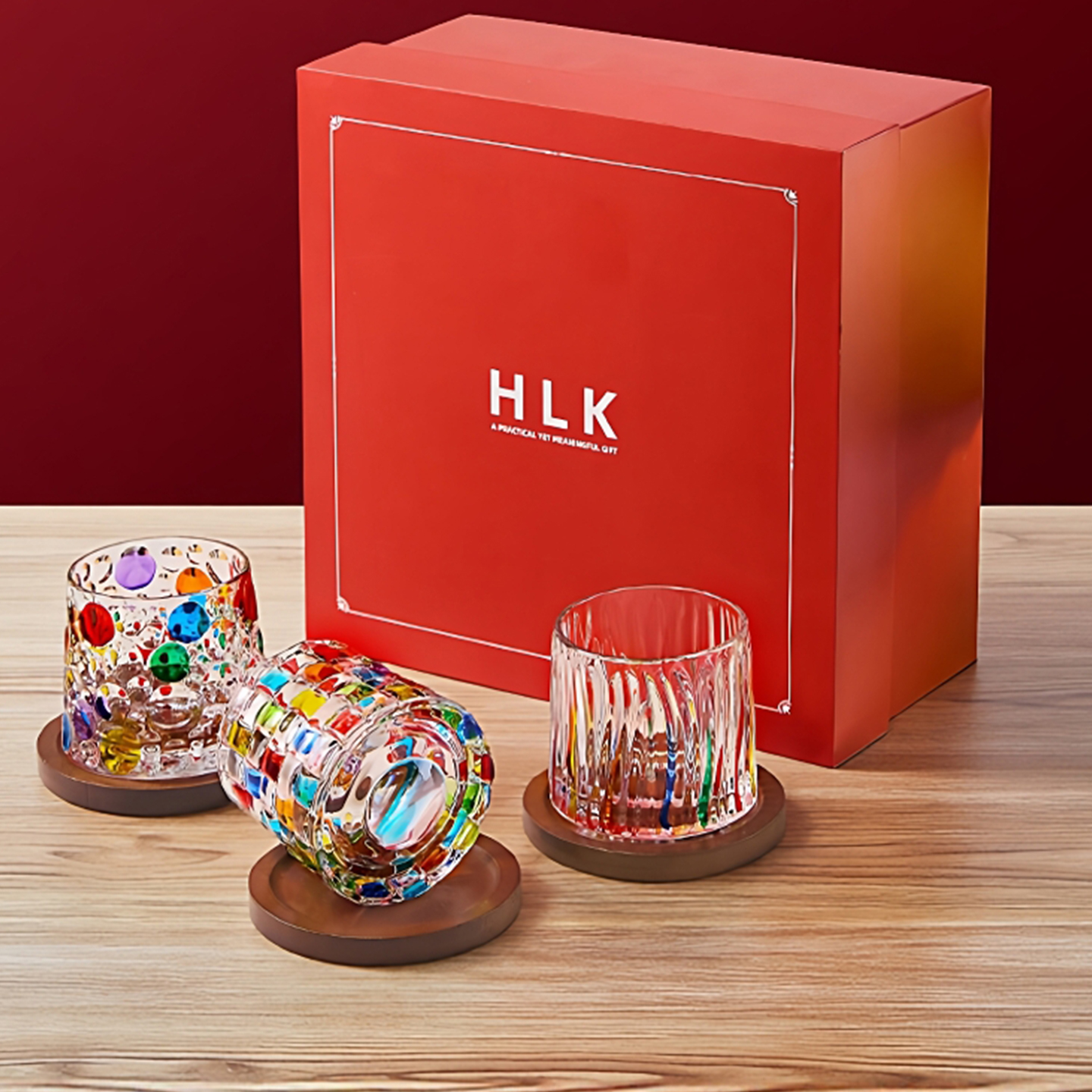 SkyBloom诗客旋转杯威士忌酒杯家用轻奢礼物洋酒杯婚礼乔迁礼盒杯 - 图2