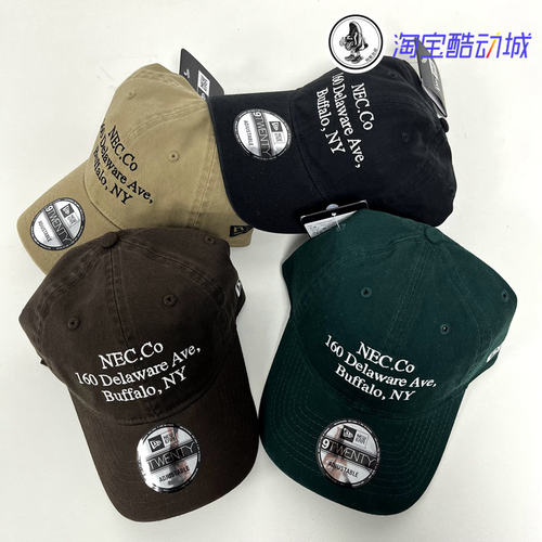 韩国New Era纽亦华920炭灰色深咖色软顶棒球帽可调节男女鸭舌帽潮 - 图0