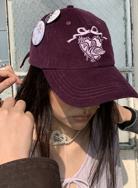 花筏NOTJUSTHIM 《Grace Club》 灯芯绒刺绣双色可调节棒球帽