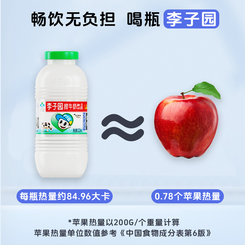 李子园甜牛奶原味草莓味儿童学生含乳饮料早餐奶225ml*20小瓶整箱-图1