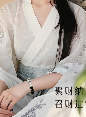 黑曜石手串官方旗舰店绿幽灵礼物