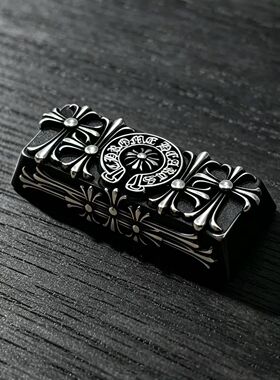复古S925纯银十字架键帽定制机械键盘帽个性键帽潮流送礼金属键帽