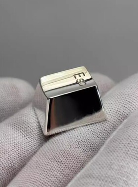 纯银925键盘帽机械键盘个性定制键帽ESC键帽亮面质感电镀金不掉色